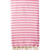 Turkish Bath / Beach Towel (100% Cotton) – SUD – Pink & Cream (100x180cm) Turkish Bath / Beach Towel (100% Cotton) – SUD – Pink & Cream (100x180cm)