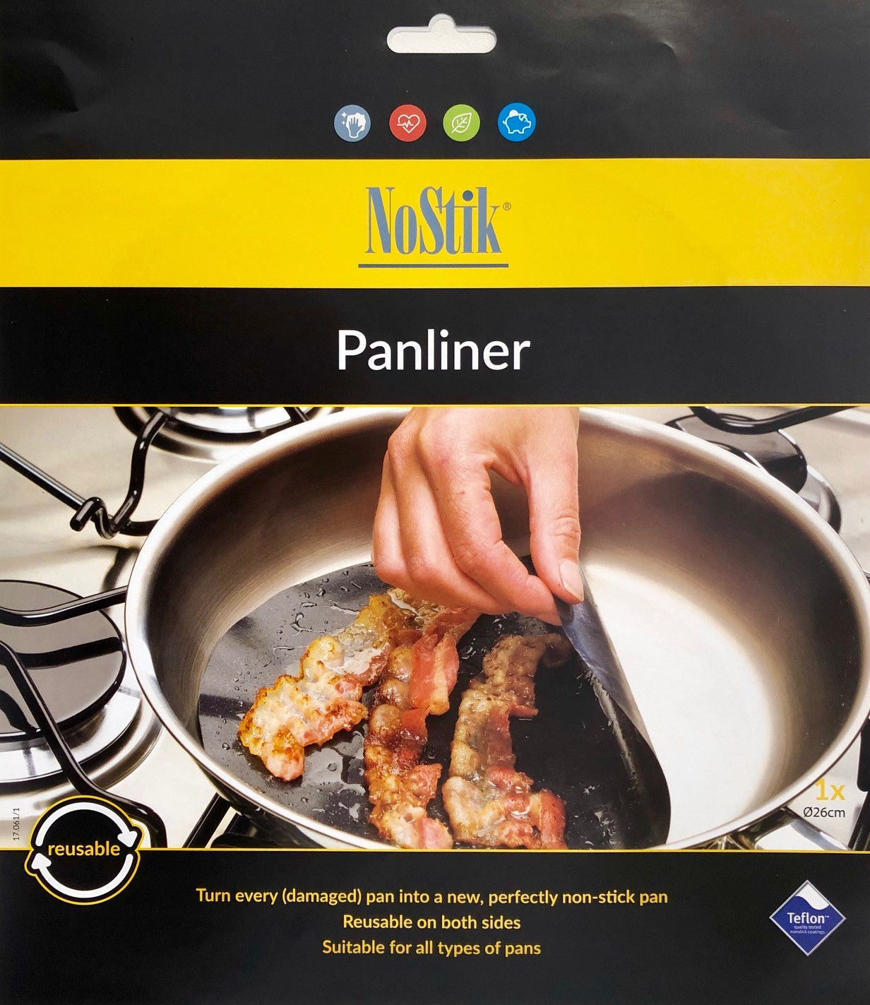 NoStik FryPan Liner Black 26cm