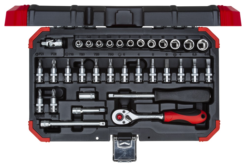 Gedore Red 1/4 Inch Socket Set – 33 Piece