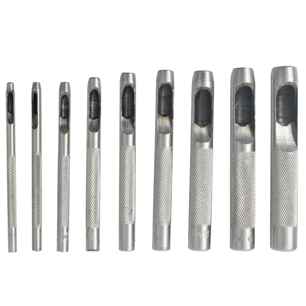 Tork Craft Hollow Punch Set 9Pc 2.5-10mm Carb. Steel