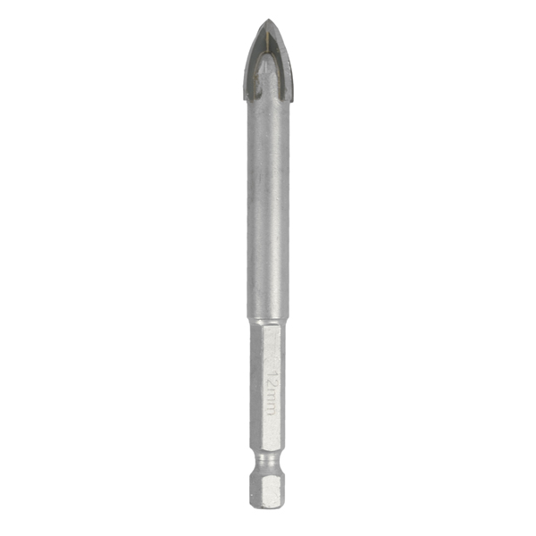 Tork Craft Glass & Tile Drill 12mm 4 Flute With Hex Shank