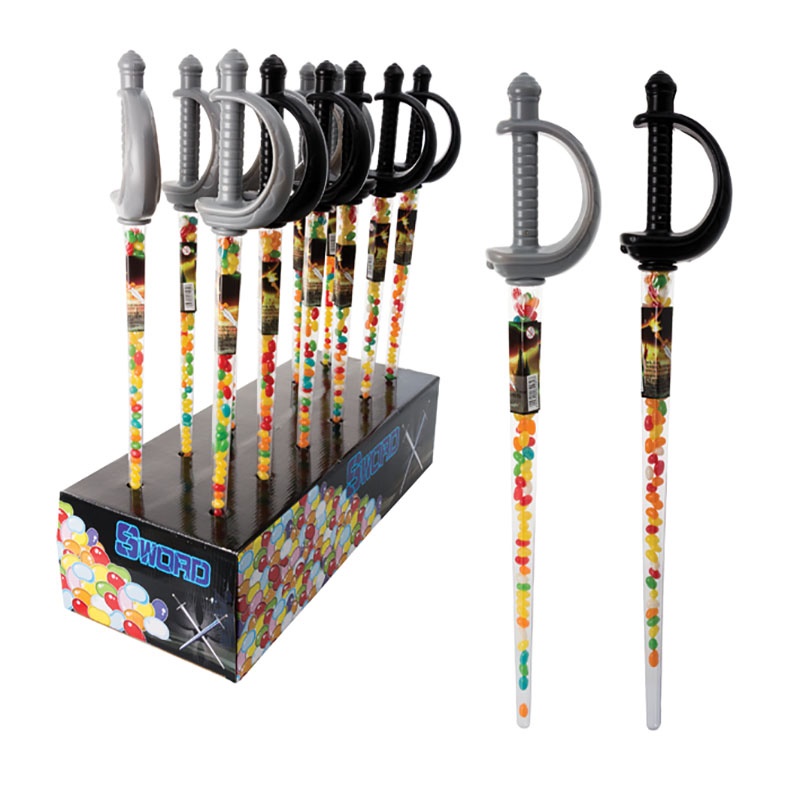 Bulk Pack 12x Toy Sword With Jelly Beans, 60cm Tall