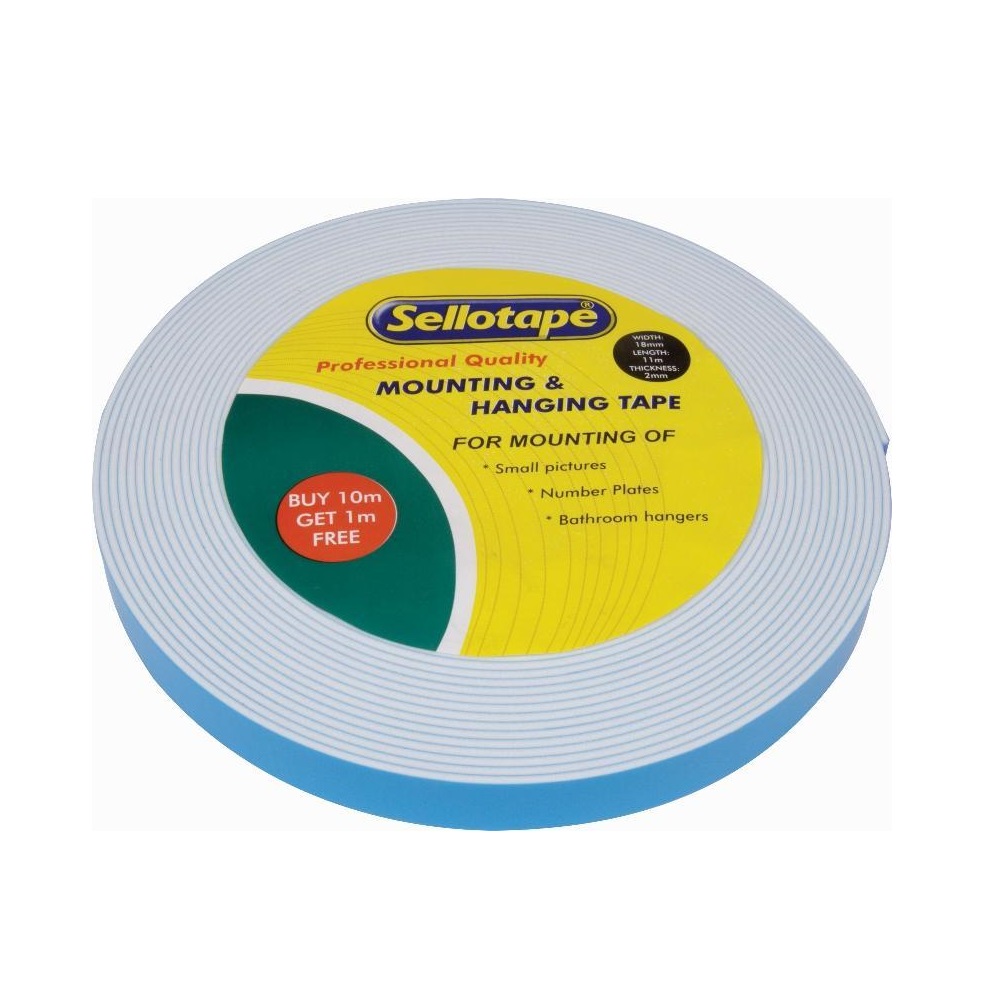 Sellotape Double Sided Tape 11m (Mounting And Hanging Tape)