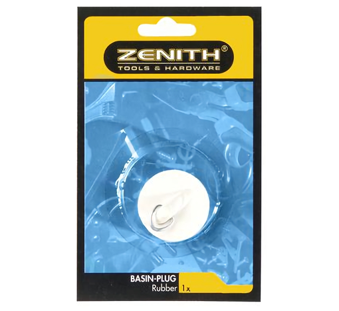 Bulk Pack 10 X Basin-plug Rubber White Zenith