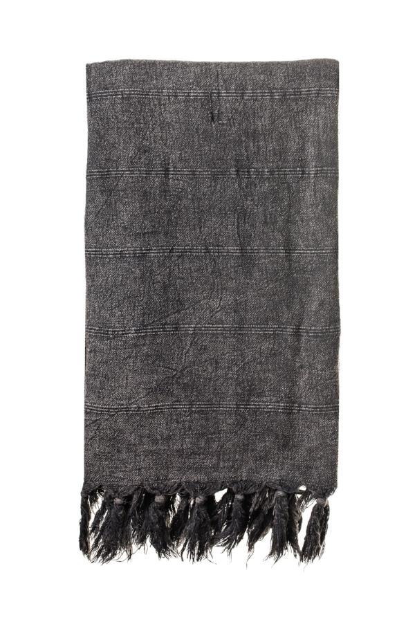 Turkish Bath / Beach Towel (100% Cotton) – Stonewashed Range (85x160cm) – Black