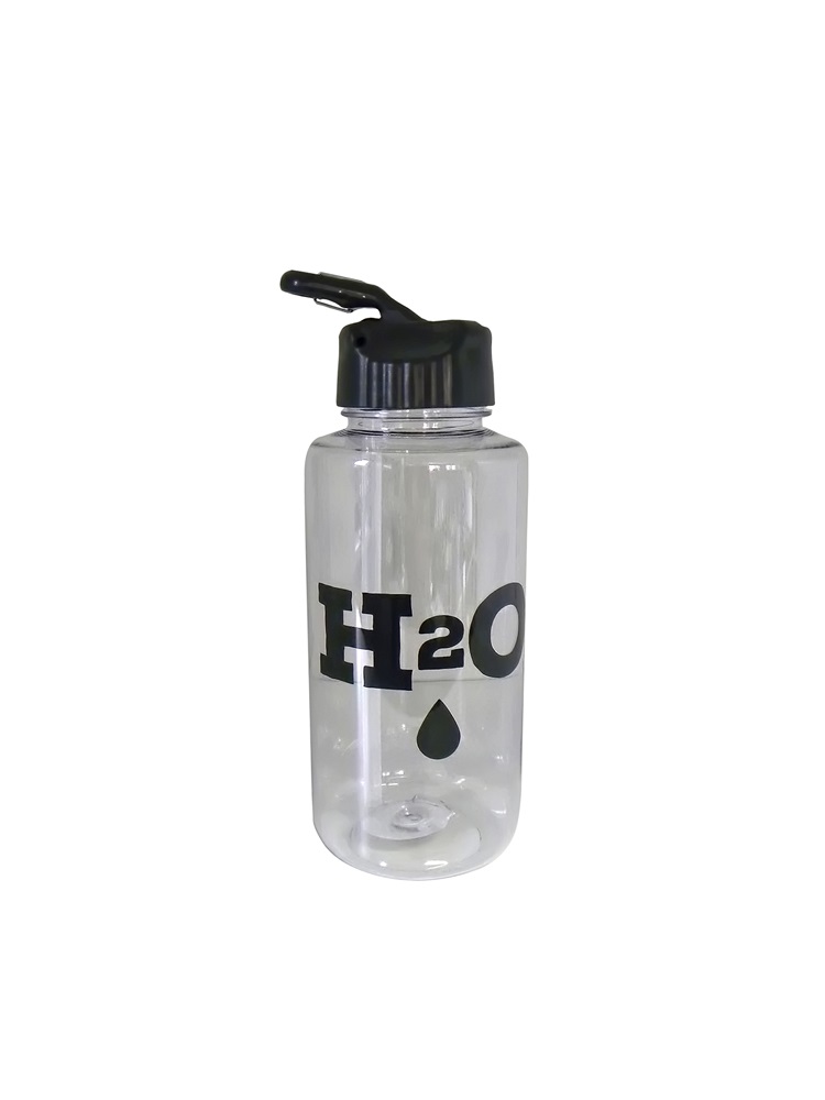 Home Classix H2O Clear Bottle with Black lid & Clear Straw 1100ml