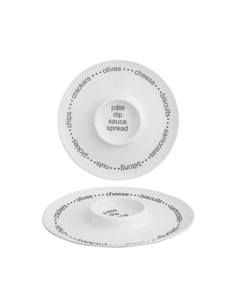 Home Classix snack platter white / black wording