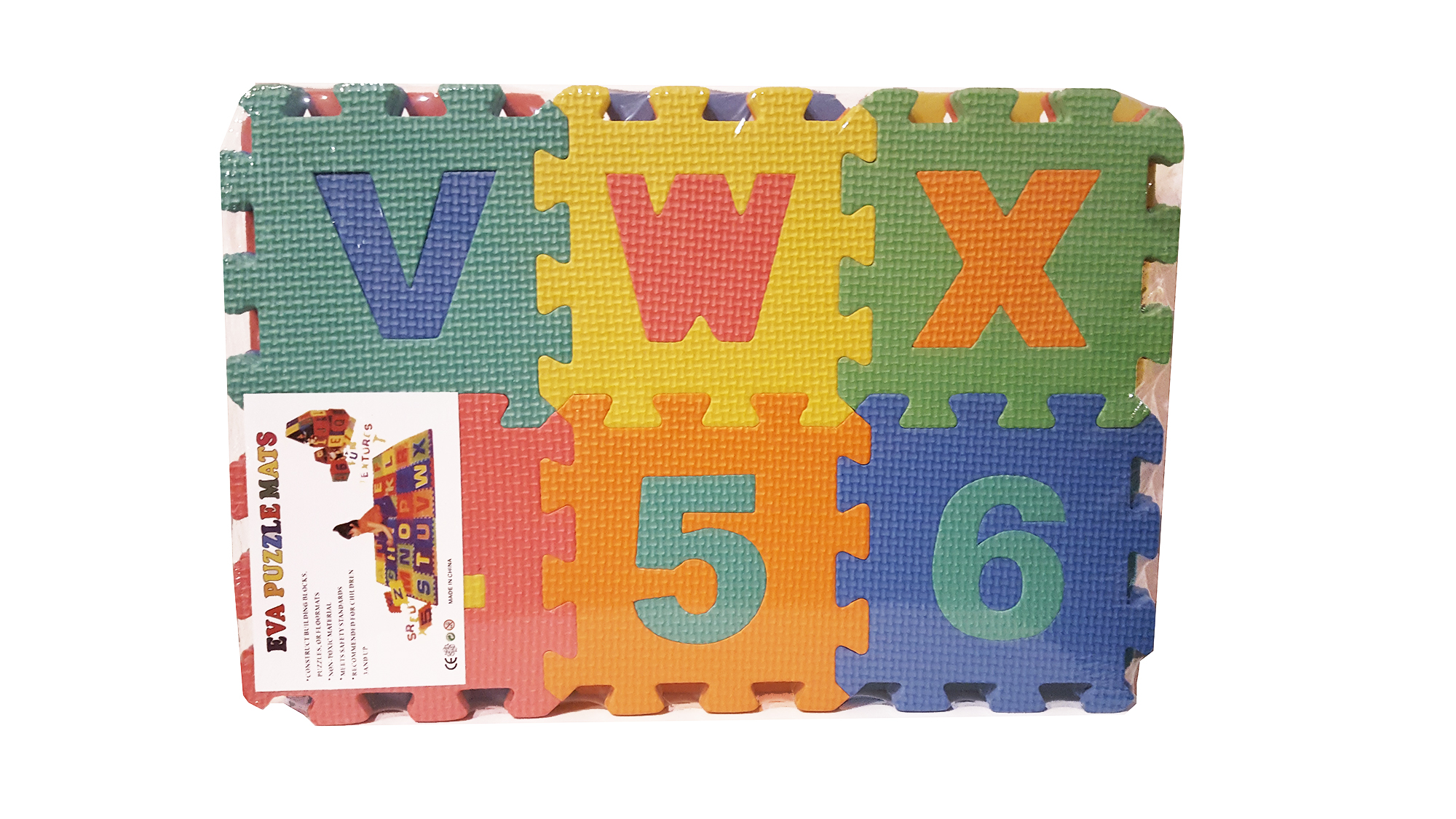 Educational Foam Puzzle Mat – Alphabet and Numbers – 36 Piece