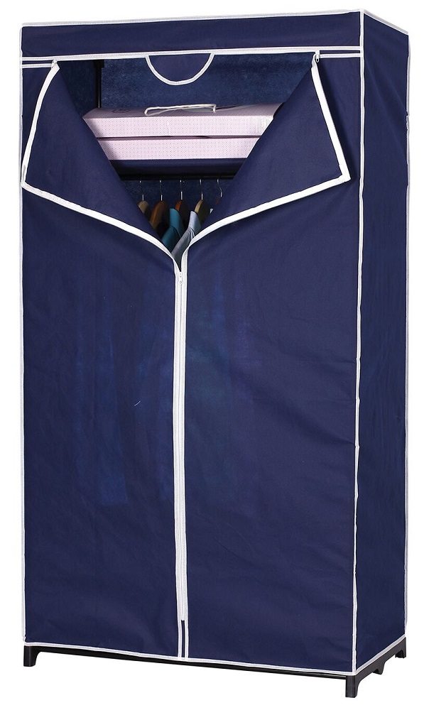 Wildberry Single Shelf and Hanging Fabric Wardrobe