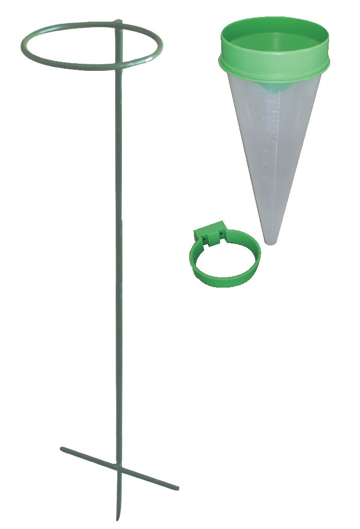 MTS Rain Gauge PVC 100mm With Metal Stand
