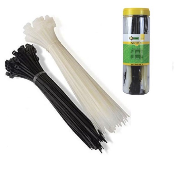 MTS Cable Ties Set Black/White (Pack Of 200)