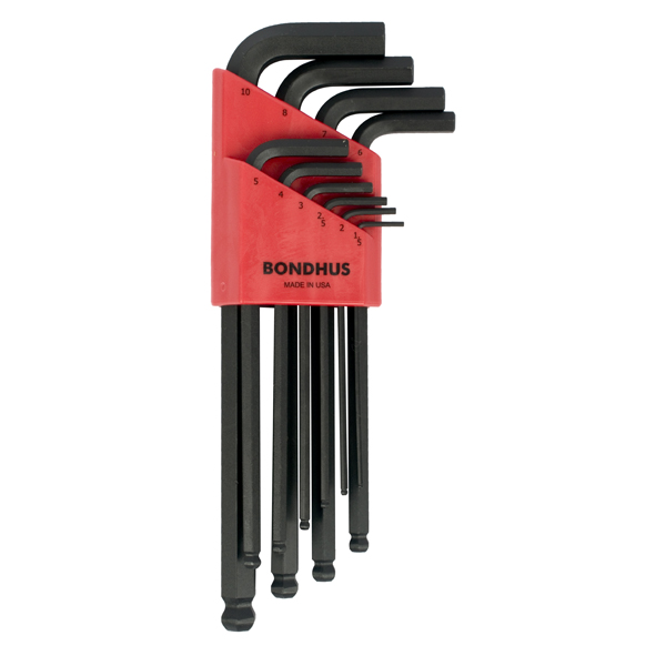 Bondhus Ball End L-Wrench 10Pc Set 1.5-10mm Incl. 7mm Proguard Finish