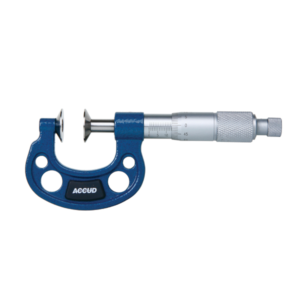 ACCUD Non Rotating Spindle Disk Micrometer 0-25mm