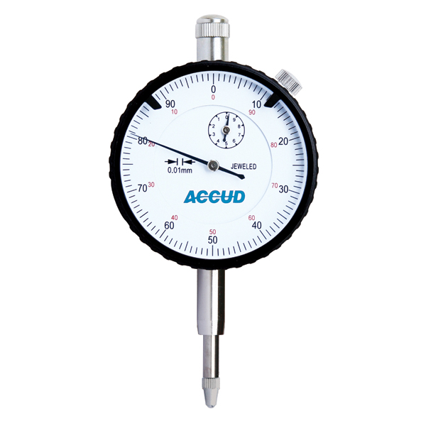 ACCUD Dial Indicator Lug Back 0-3mm 0.01mm With Lock Screw