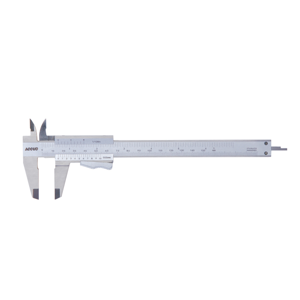 ACCUD Caliper Vernier 0-200mm 0.05mm Acc S/Steel Thumb Clamp