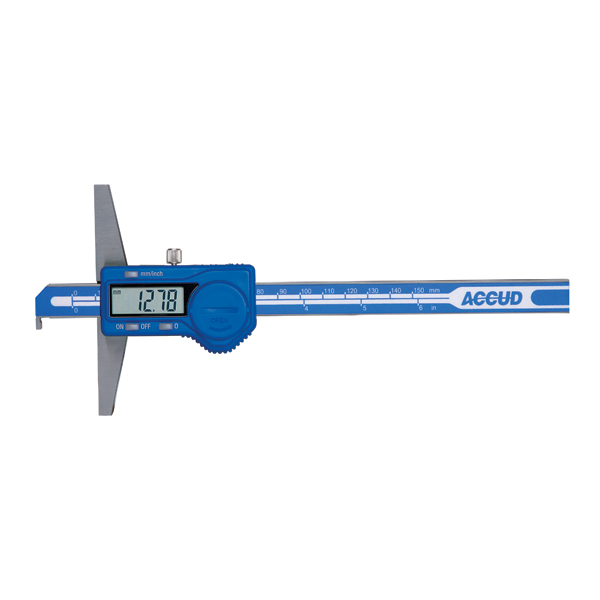 ACCUD Digital Hook Depth Gauge 0-200mm/0-8″