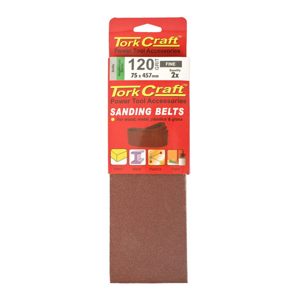 Tork Craft Sanding Belt 75 X 457mm 120Grit 2/Pack