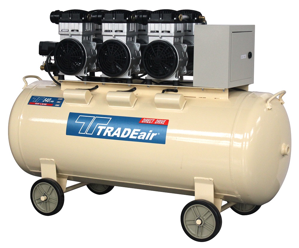 TradeAir – 200L 3.3kW 4.4HP Oil Free Silent Compressor