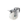 Tradequip – White Nylon Castor – Bolt Hole Swivel with Brake 65mm Tradequip – White Nylon Castor – Bolt Hole Swivel with Brake 65mm