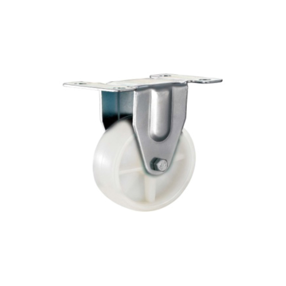 Tradequip – White Polypropylene Castor with Fixed Wheel 50mm