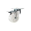 Tradequip – White Polypropylene Castor Top Plate Swivel with Brake 125mm Tradequip – White Polypropylene Castor Top Plate Swivel with Brake 125mm