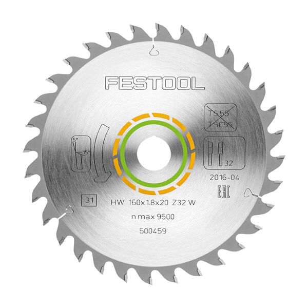 FESTOOL FINE TOOTH SAW BLADE 160X1,8X20 W32 500459
