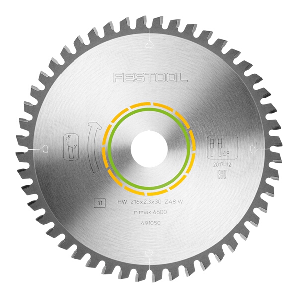 FESTOOL FINE TOOTH SAW BLADE 216X2,3X30 W48 491050