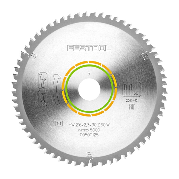 FESTOOL FINE TOOTH SAW BLADE 216X2,3X30 W60 500125