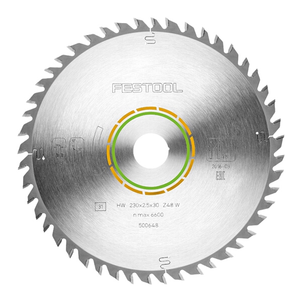 FESTOOL FINE TOOTH SAW BLADE 230X2,5X30 W48 500648