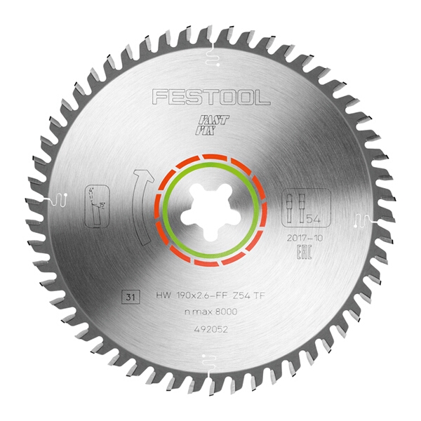 FESTOOL SPECIAL SAW BLADE 190X2,6 FF TF54 492052