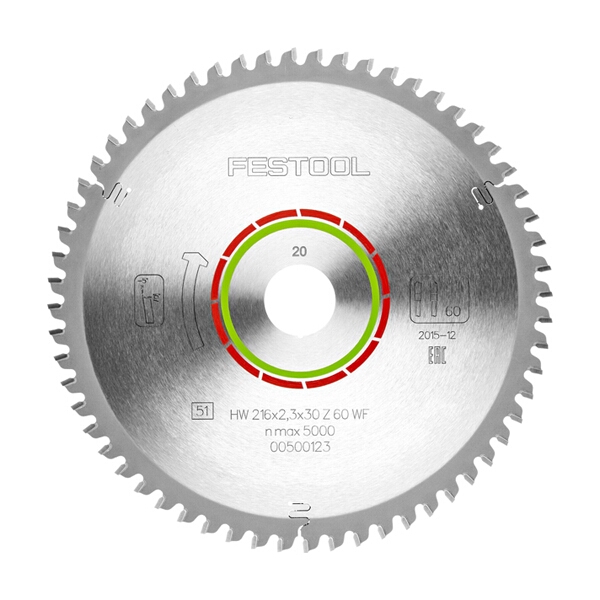 FESTOOL SPECIAL SAW BLADE 216X2,3X30 WZ/FA60 500123