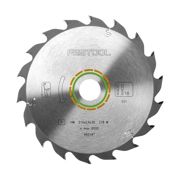 FESTOOL STANDARD SAW BLADE 210X2,6X30 W18 493197