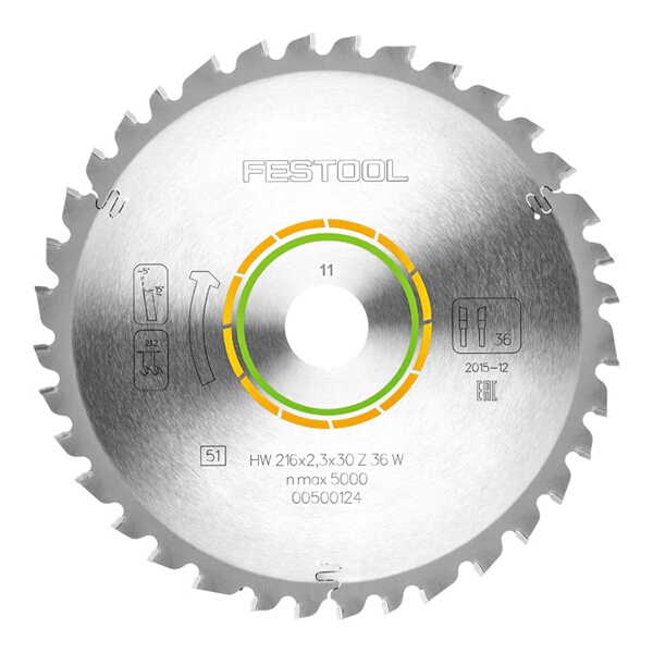 FESTOOL UNIVERSAL SAW BLADE 216X2,3X30 W36 500124