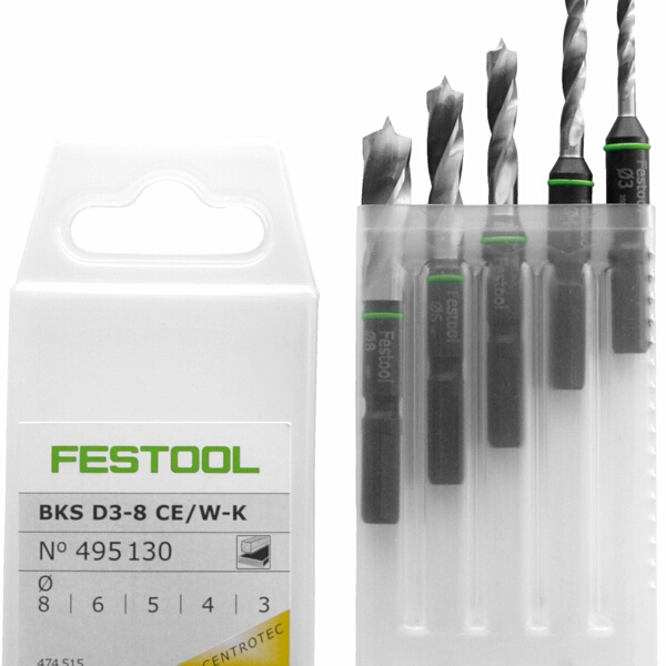 FESTOOL DRILL BIT CASE BKS D 3-8 CE/W-K 495130