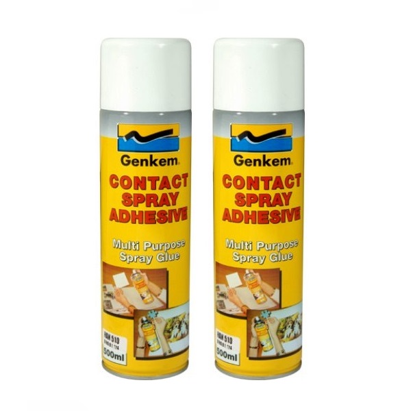 Genkem – Contact Glue Adhesive Spray 500ml (Pack of 2)