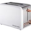 Russell Hobbs – 2 Slice Rose Gold Toaster – White Russell Hobbs – 2 Slice Rose Gold Toaster – White