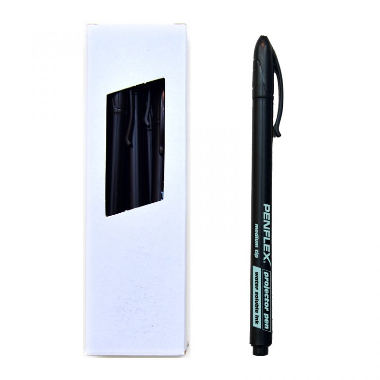 Penflex OHP Medium Point Water Soluble Box-10 Black