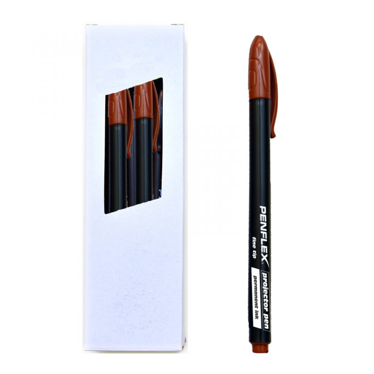 Penflex OHP Fine Point Permanent Box-10 Brown
