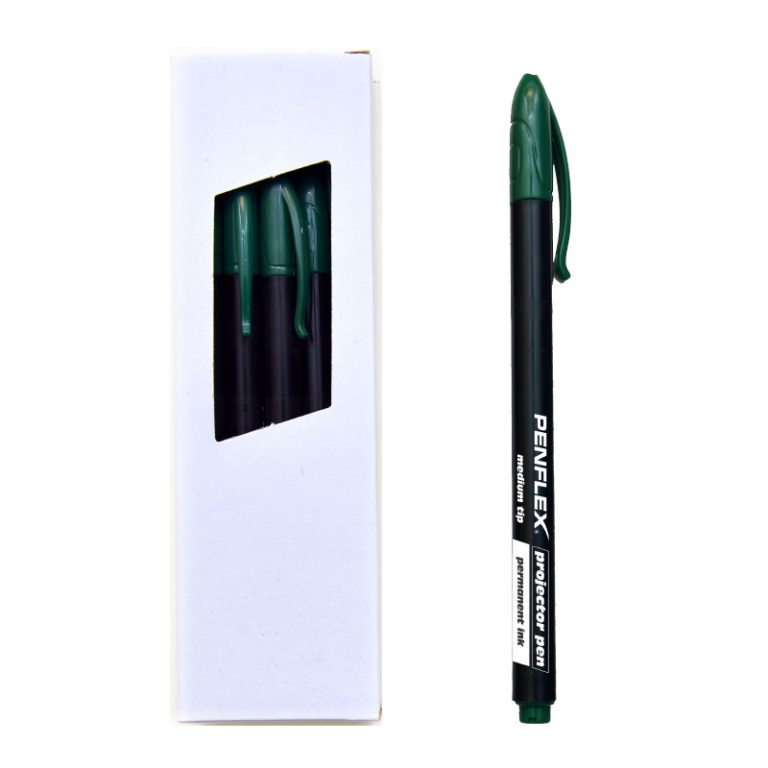 Penflex OHP Medium Point Permanent Box-10 Green
