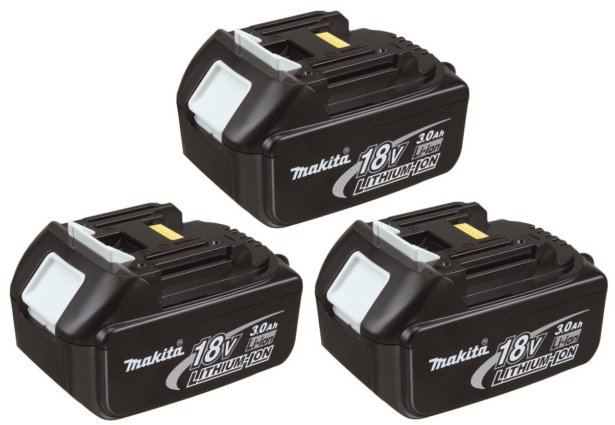 Makita – BULK Battery Combo – BL1830 3.0AH 18V Li-Ion Batteries (3 Pack)