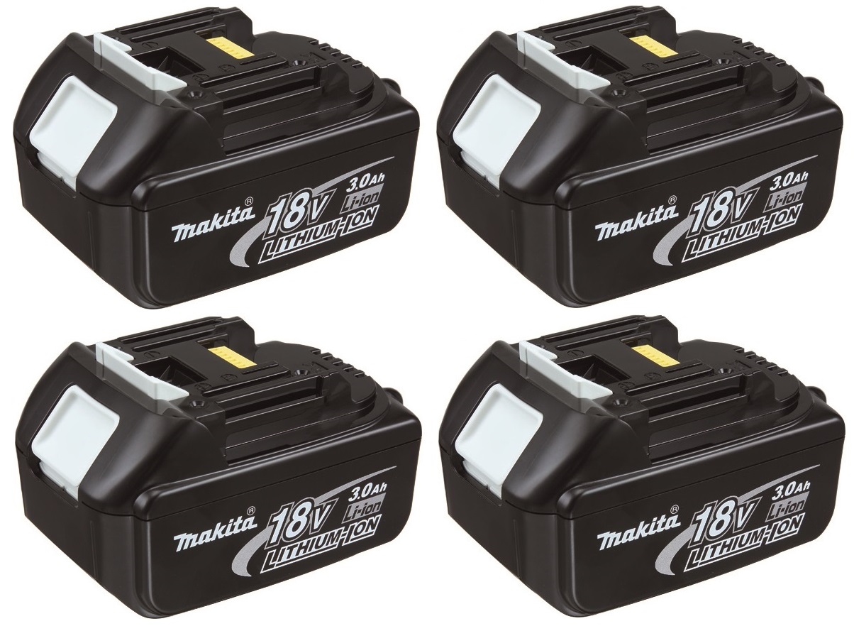 Makita – BULK Battery Combo – BL1830 3.0AH 18V Li-Ion Batteries (4 Pack)
