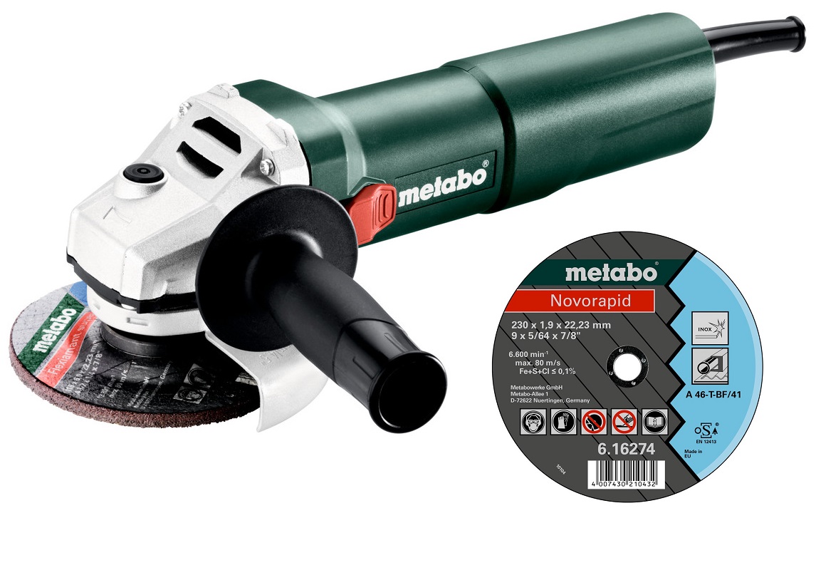 Metabo – Angle Grinder and Novorapid Grinding Disks (10 Pack) – COMBO Set