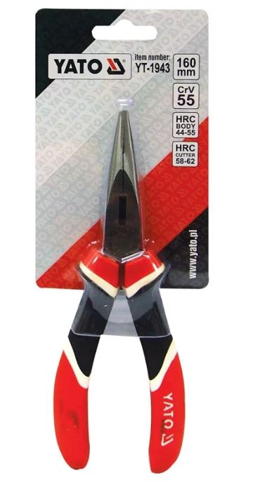 Yato Long Nose Pliers – Industrial – 160mm