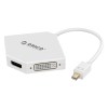 Orico Mini DisplayPort to HDMI|DVI|VGA Adapter – White Orico Mini DisplayPort to HDMI|DVI|VGA Adapter – White