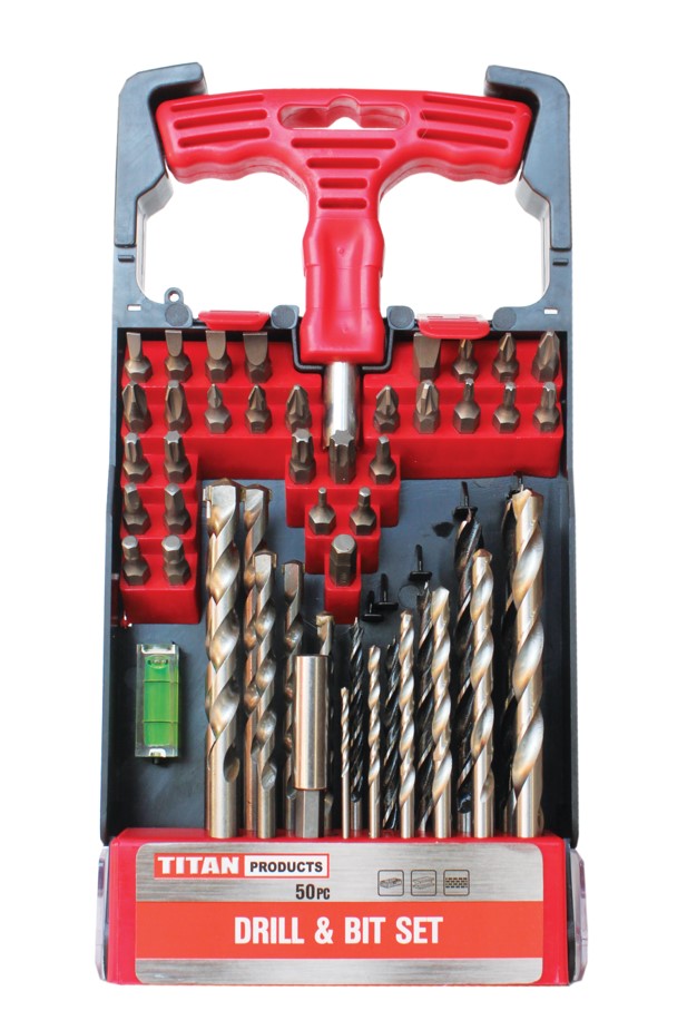 TITAN – Drill and Bit Set – 50 Piece