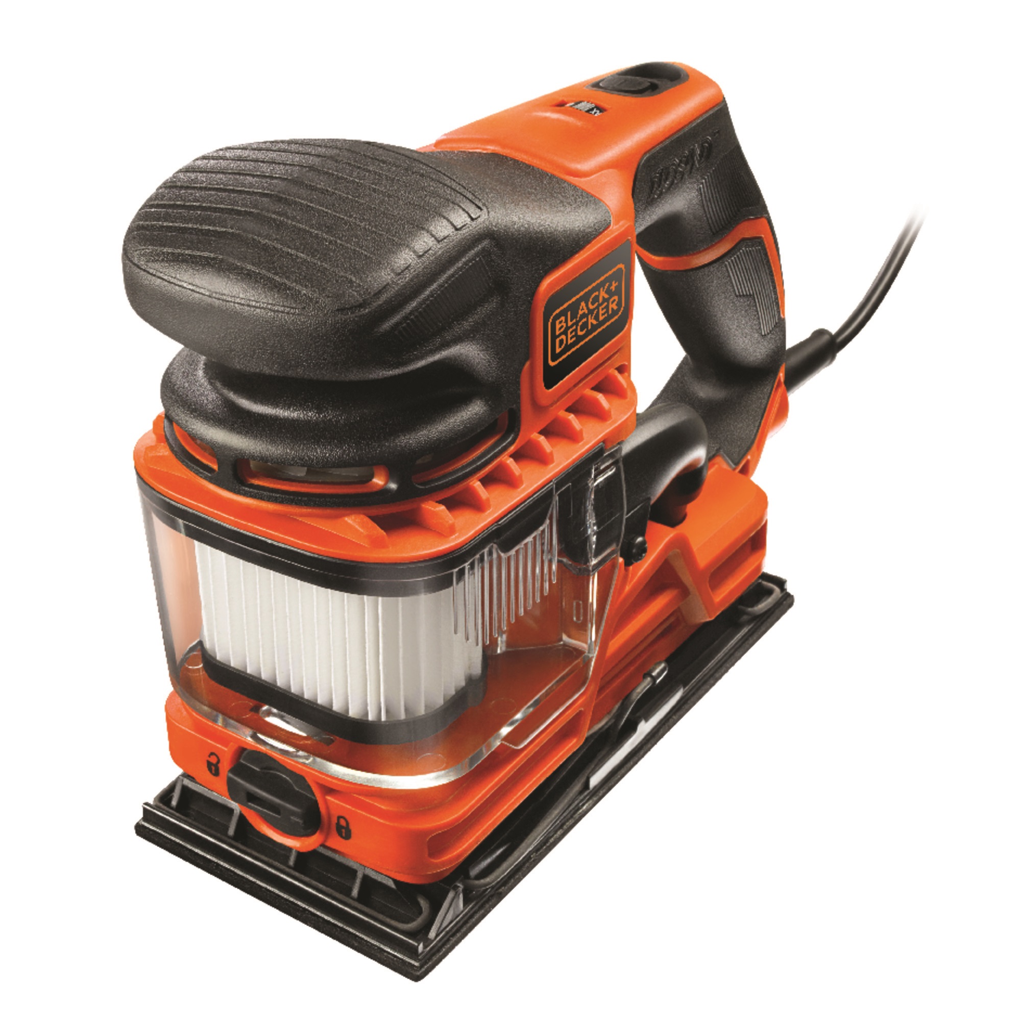 BLACK+DECKER – 270W DUOSAND 1/3 Sheet Sander with Kitbox and Accessories