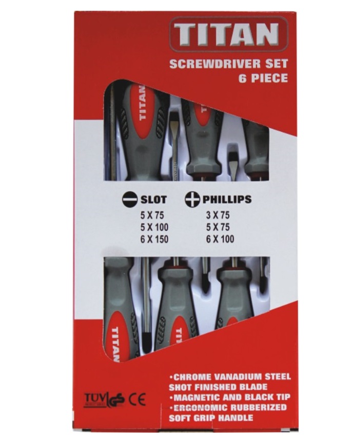 TITAN – Screwdriver Set – 6 Piece