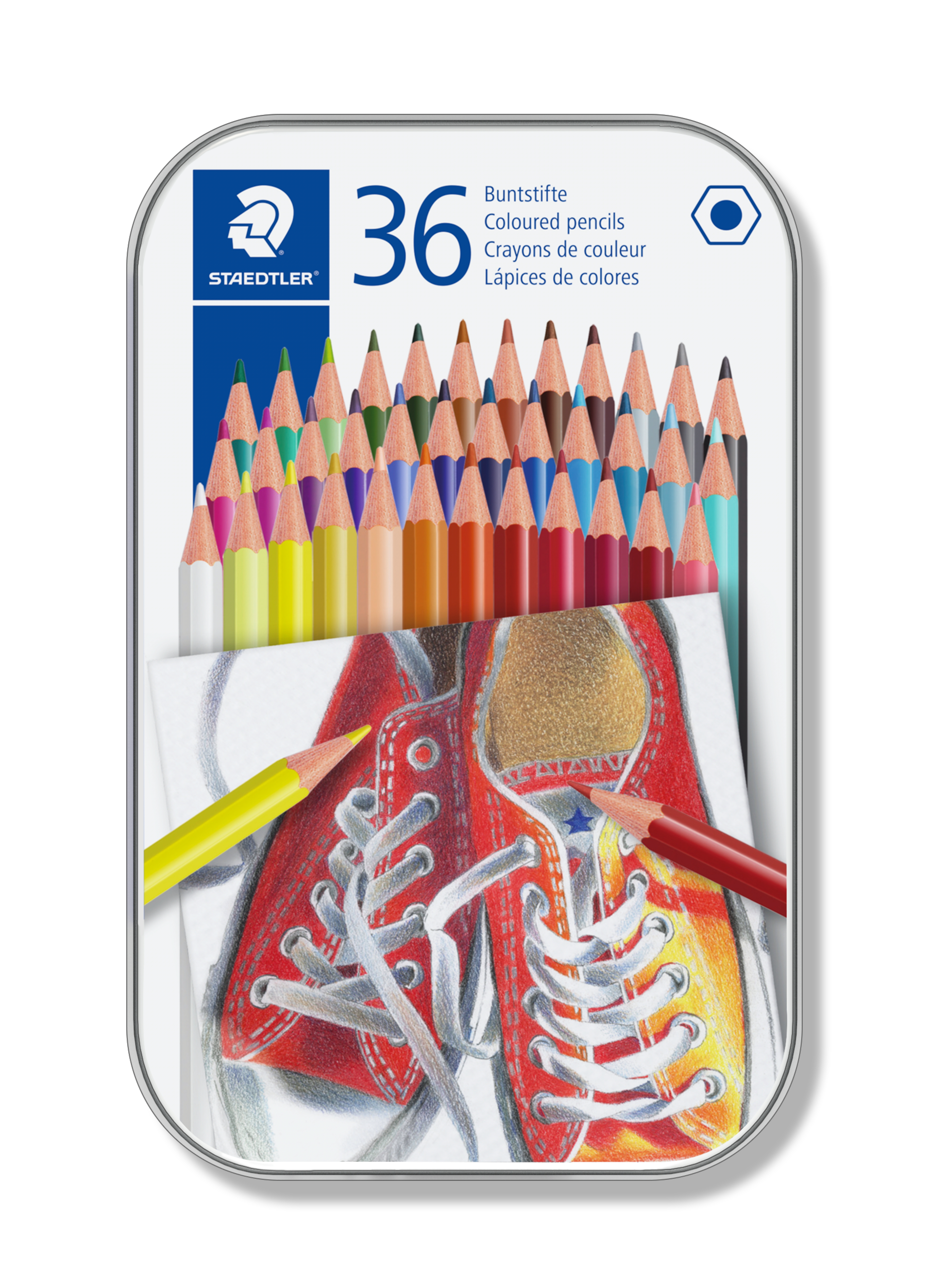 STAEDTLER Coloured pencil – 36ct metal tin