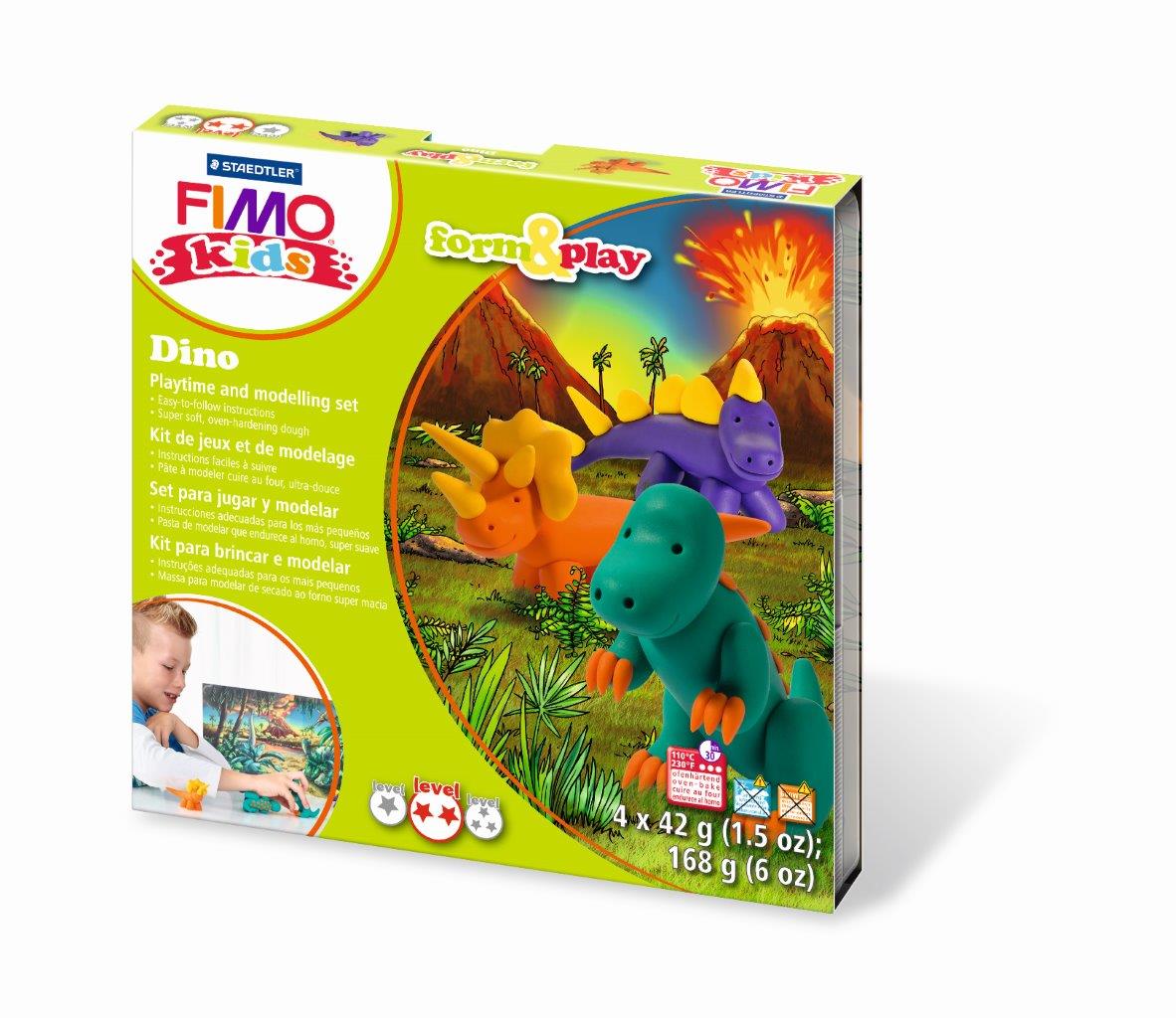STAEDTLER Set Mod.clay Fimo kids F&P dino