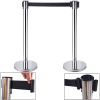 Parrot Retractable Chrome Queue Barrier with Black Belt 910x320mm Parrot Retractable Chrome Queue Barrier with Black Belt 910x320mm